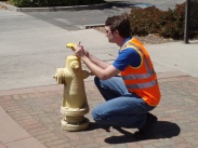 GIS Engineer at a fire hydrant