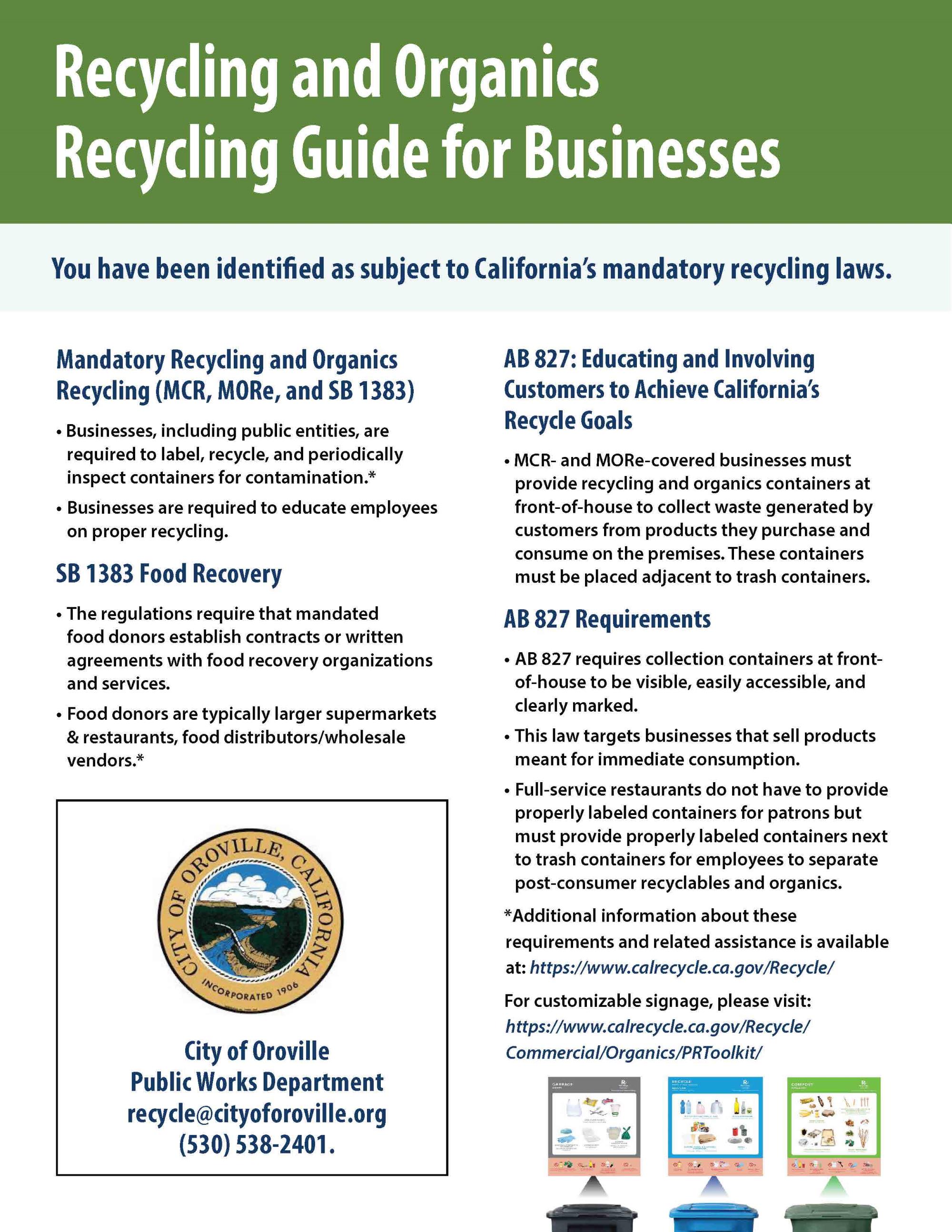 Recycling and Organics Recycling Guide for Businesses