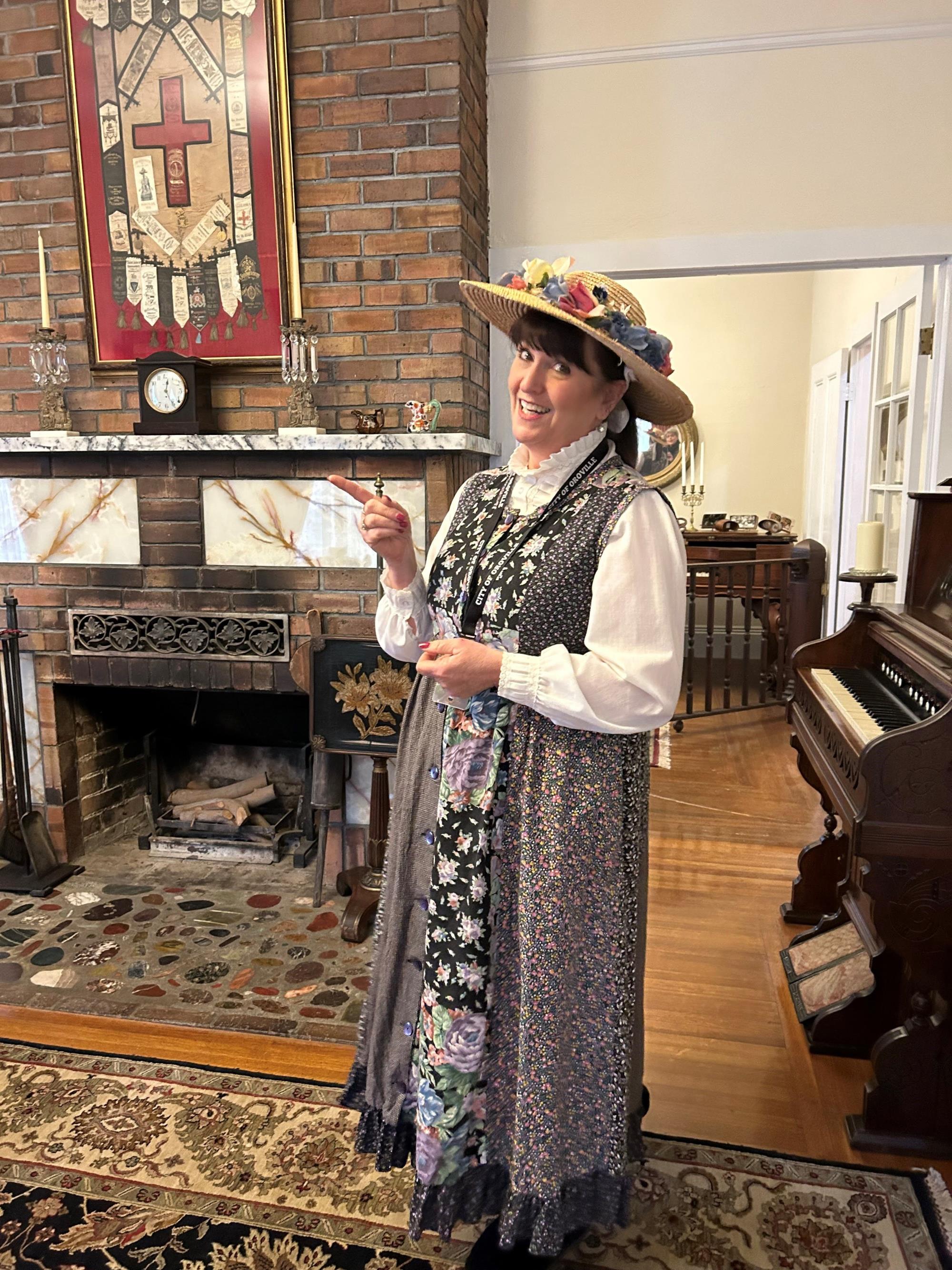 Docent giving a tour at the Lott HOme