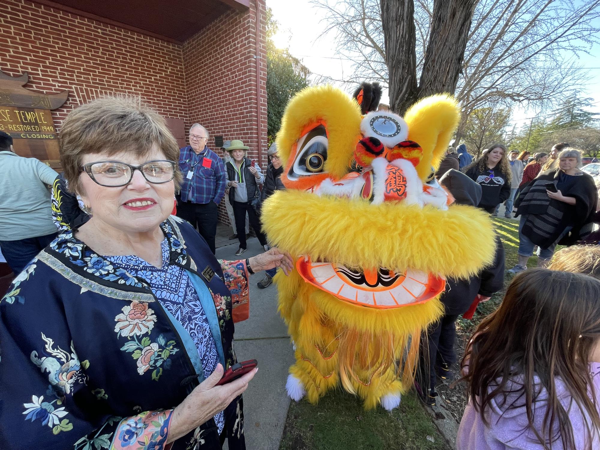 New Years Celebration at the Temple with Lion Dancers