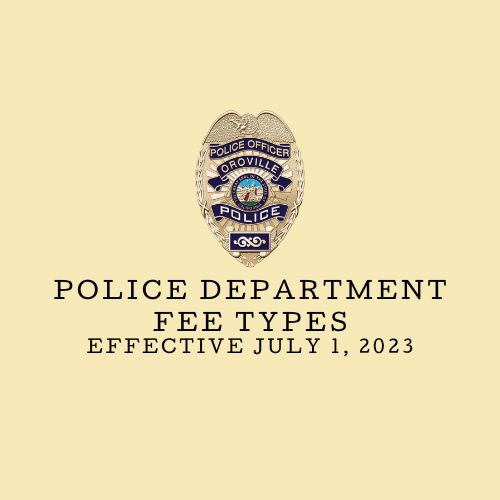 Police Department fees July 1 2023