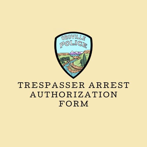 trespasser auth arrest form